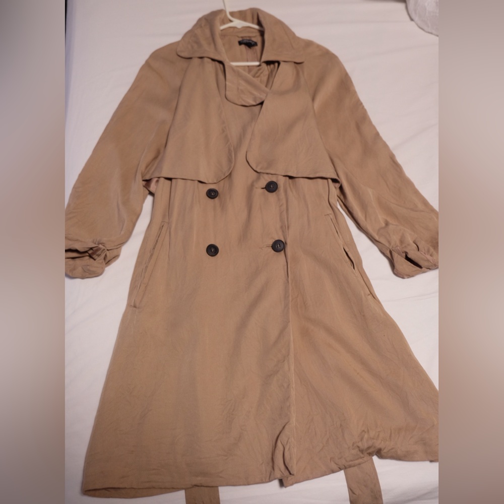 Pre-owned Tan double breasted Topshop trenchcoat